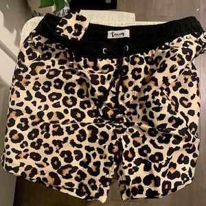 Vacay Swimwear Cheetah Swim Shorts